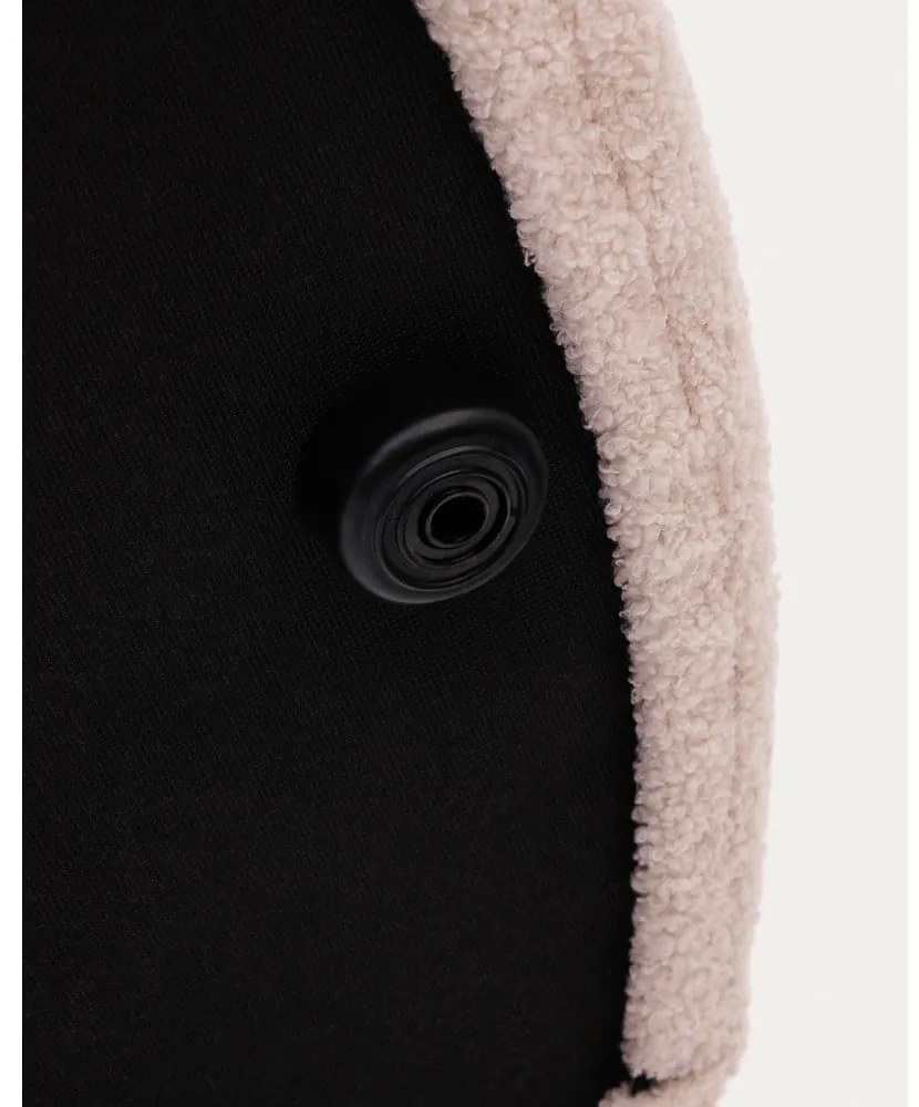 Világos rózsaszín buklé puff Kaeli – Kave Home