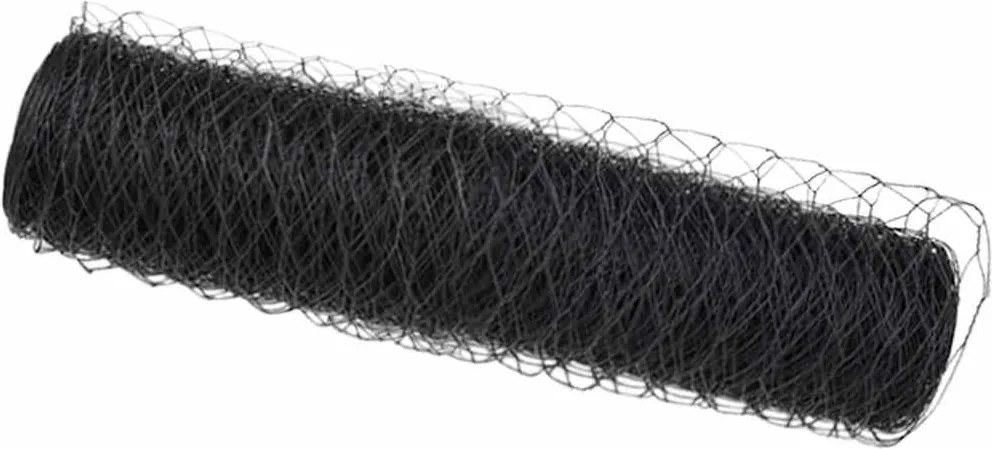 vidaXL Hexagon kerítés Szürke 0,4 x 10 m PVC