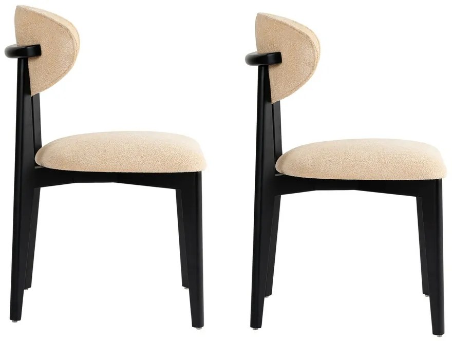 Lionte Beige and Black étkezőszék szett, 2 db