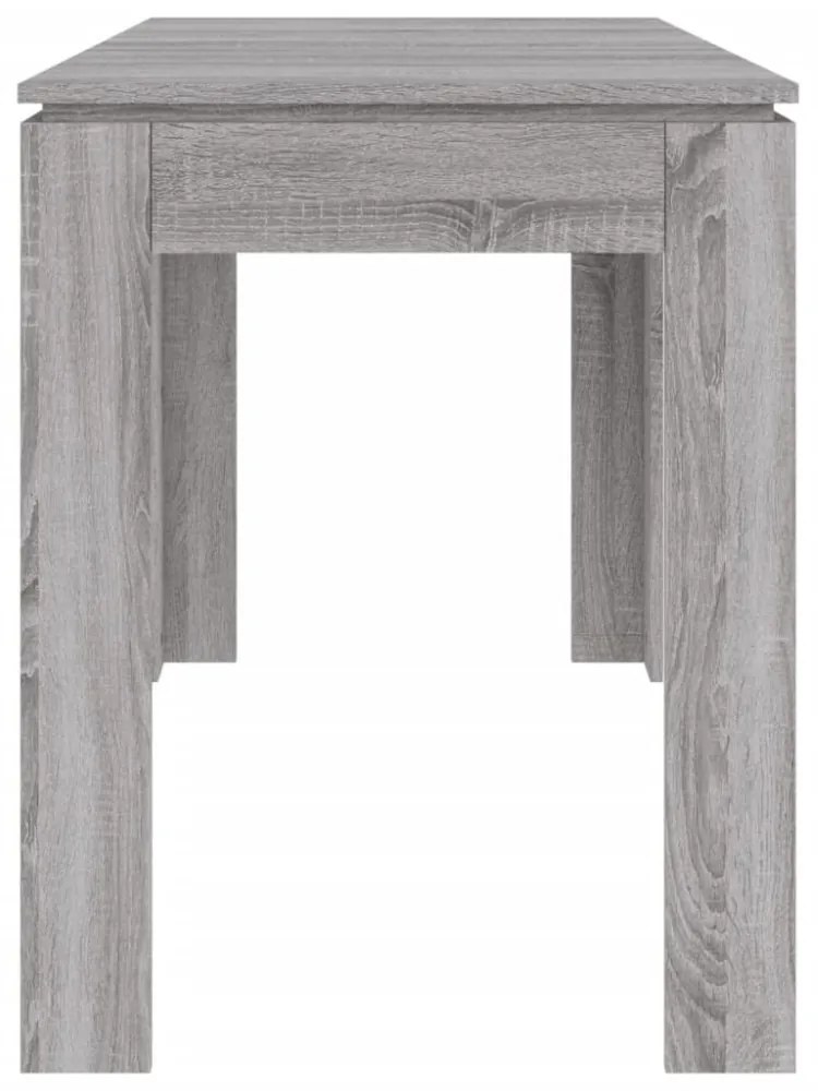 szürke tölgy színű szerelt fa étkezőasztal 120 x 60 x 76 cm