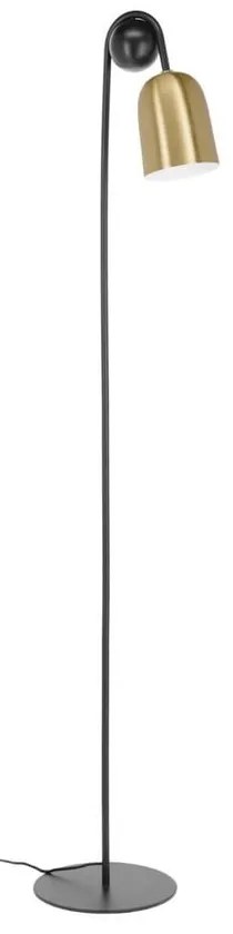 Fekete-aranyszínű állólámpa fém búrával (magasság 180 cm) Natsumi – Kave Home
