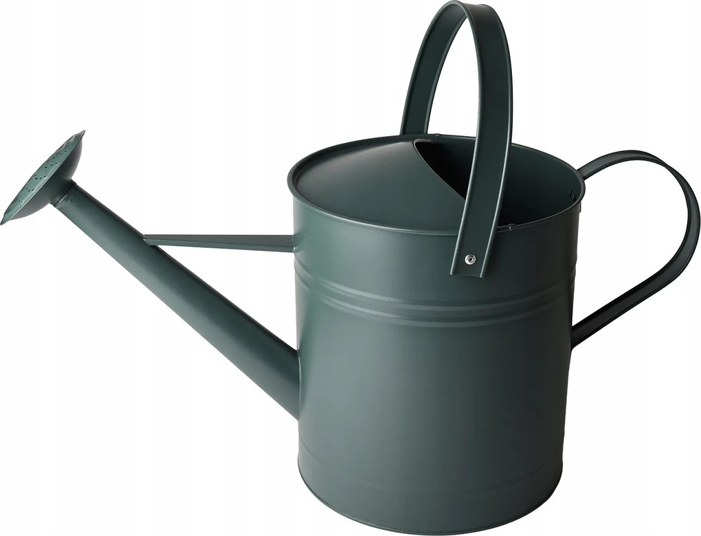 Öntözőkanna 10L Fém Kerti Nagy Virág Öntözéshez Erkélyre Zöld