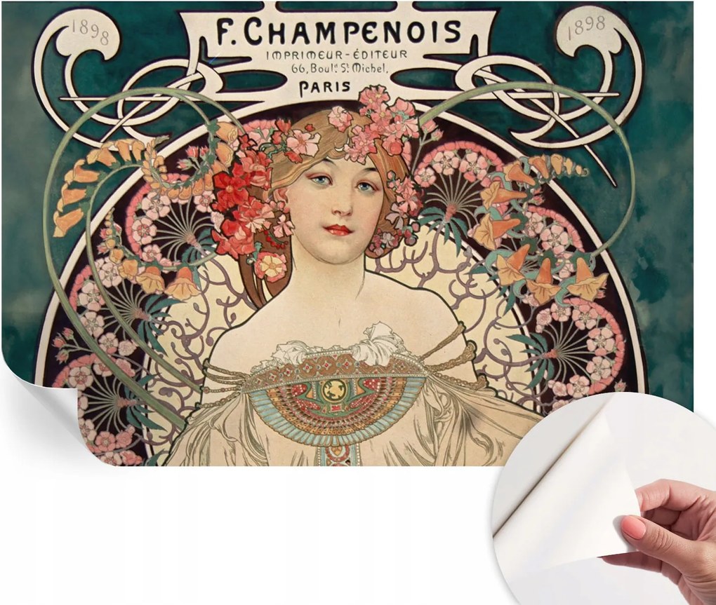 Öntapadós fotótapéta Falra 3D Loft Virágos szimmetria 104x70 cm