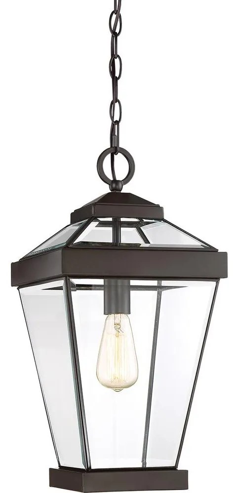 Quoizel QZ-RAVINE8-L - Kültéri csillár láncon RAVINE 1xE27/60W/230V IP23 barna