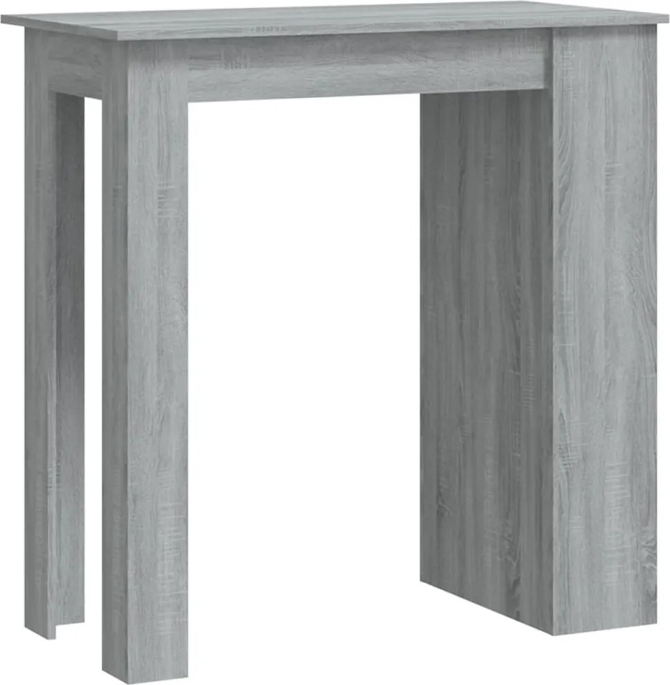vidaXL szürke sonoma színű bárasztal tárolópolccal 102 x 50 x 103,5 cm