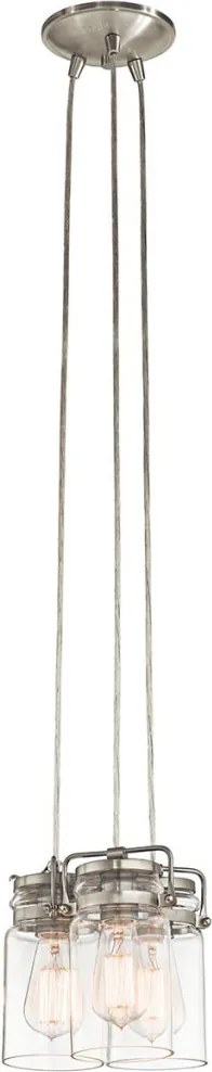 Kichler BRINLEY KL-BRINLEY3-NI Függőlámpa 3x60W/E27