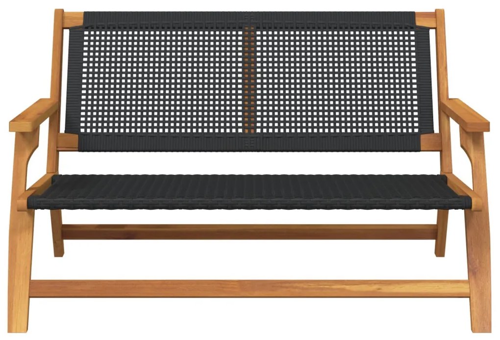Kerti pad Fekete 122x76x73,5 cm Tömör akácfából