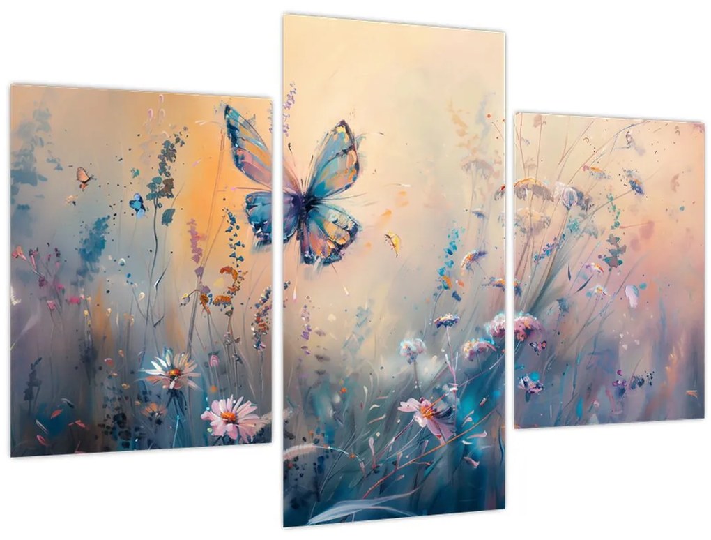 Kép - Rét pillangóval II (90x60 cm)