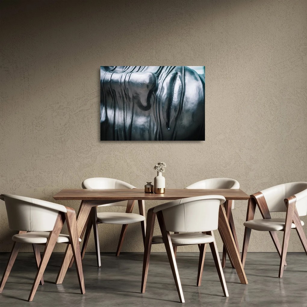 Kép - Acél arc (üvegen) (70x50 cm)
