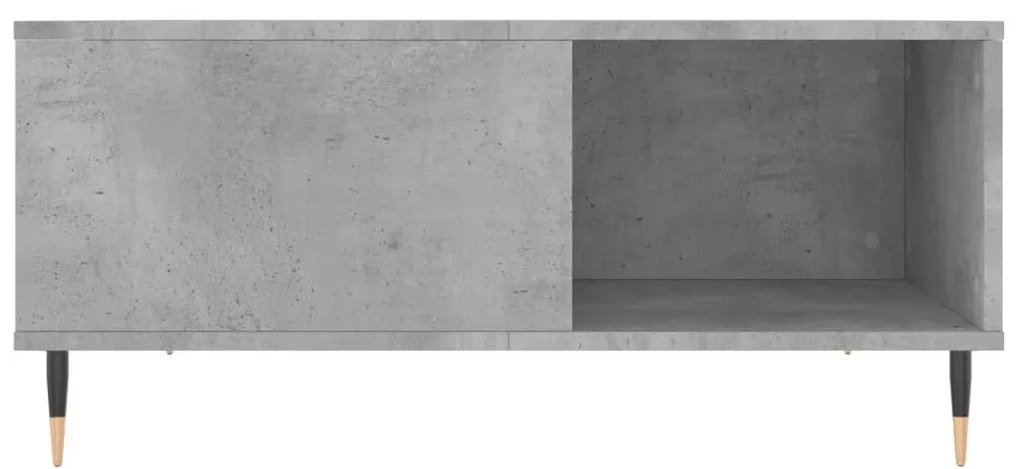 Betonszürke szerelt fa dohányzóasztal 80x80x36,5 cm