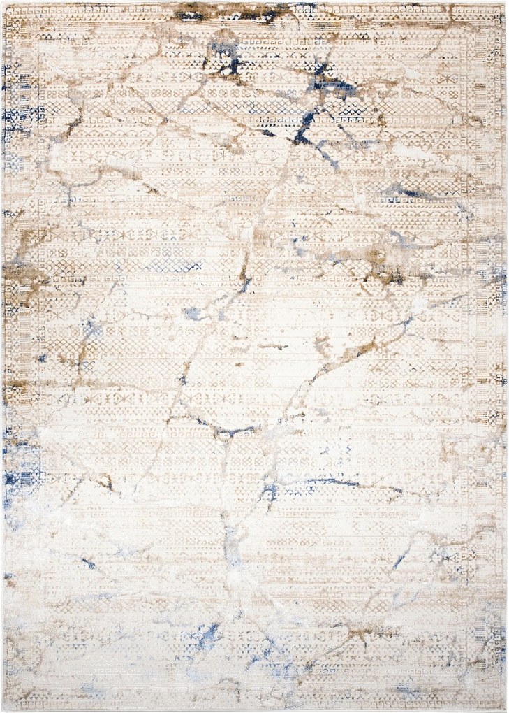 Hera Szőnyeg 120x170 Stílusos Modern Divatos Fényes Krém Bézs blue w28