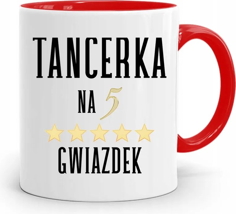 Táncosnőnek Piros Bögre Születésnapi Ajándéknak, fényképes nyomattal