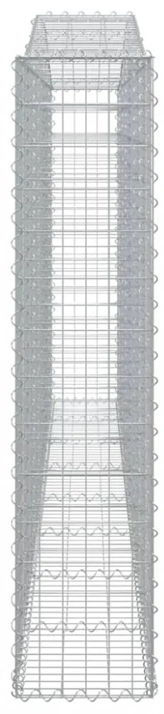 10 db íves horganyzott vas gabion kosár 400x30x140/160 cm