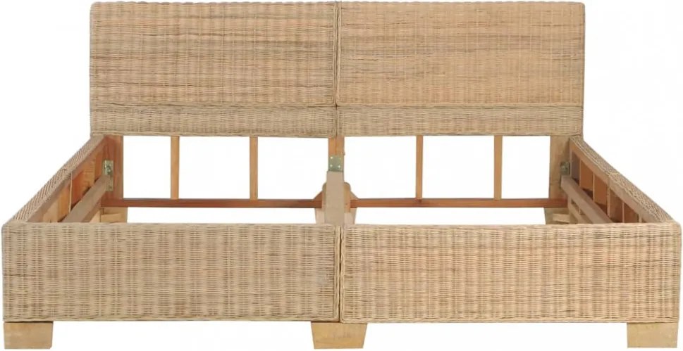 kézzel font valódi rattan ágykeret 160 x 200 cm