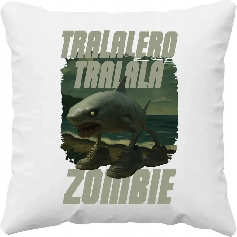 Tralalero tralala zombik cápa csizmában Italian Brainrot Párna