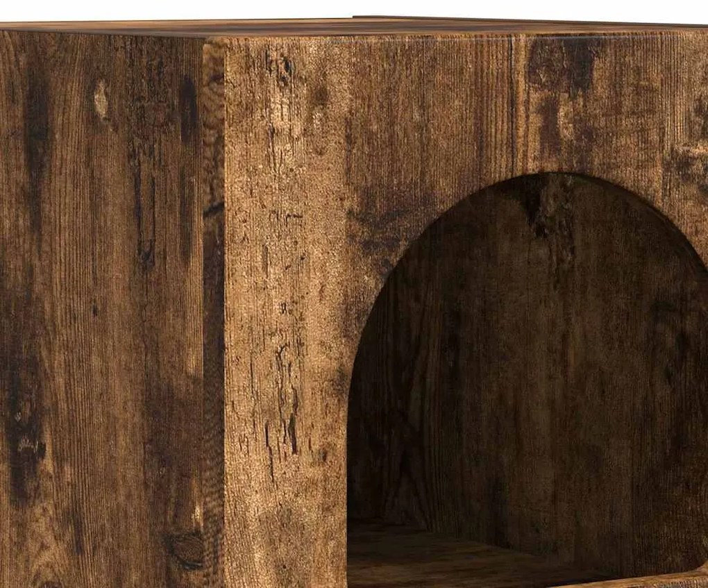 vidaXL Éjjeli asztal Füstölt tölgy 29.5 x 35 x 50 cm Faanyag