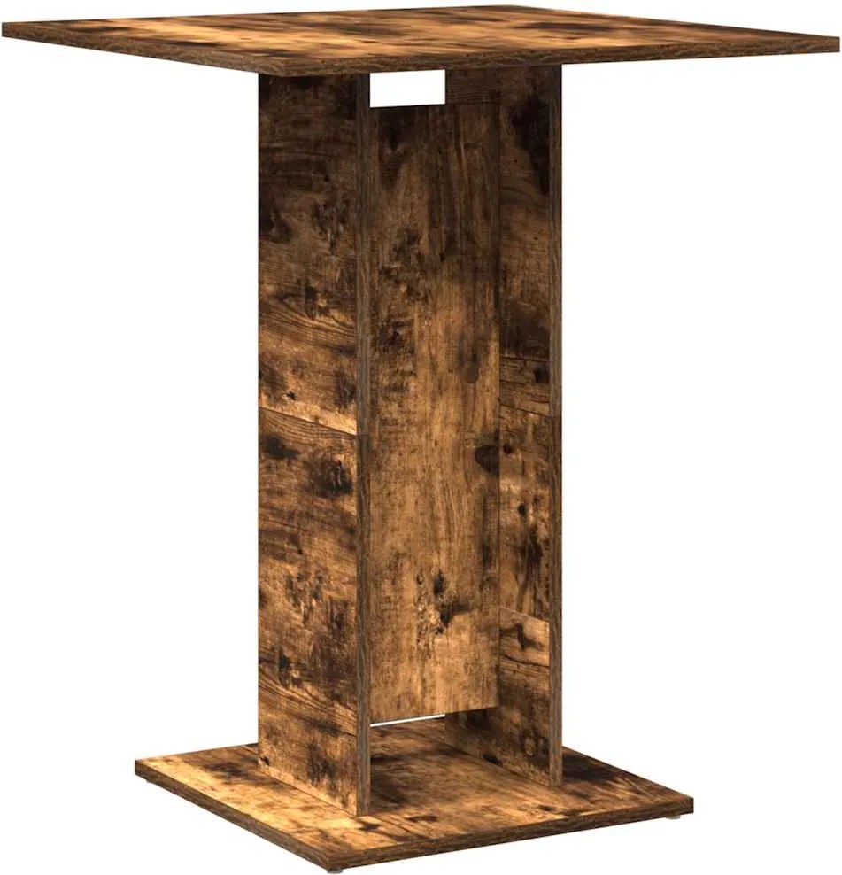 vidaXL füstös tölgy színű szerelt fa bisztróasztal 60 x 60 x 75 cm