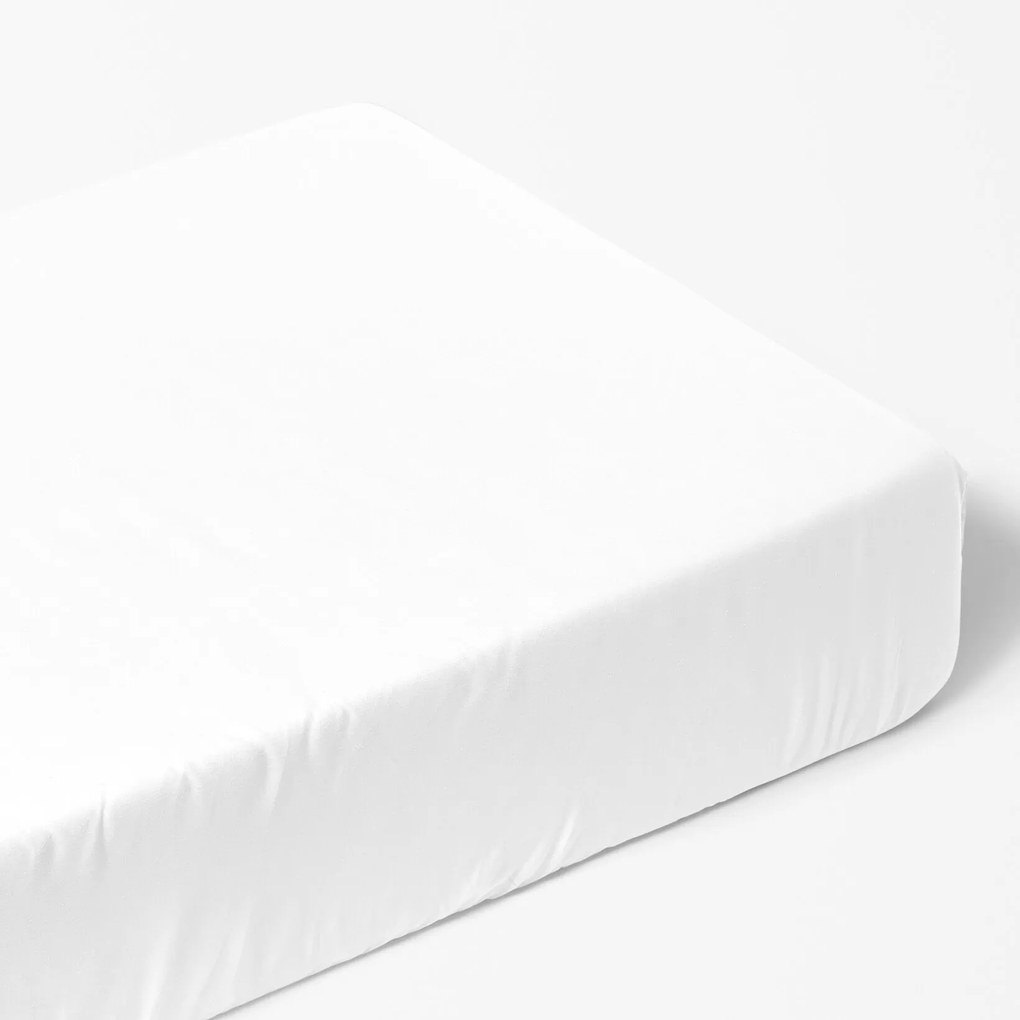 Goldea pamut gumis lepedő - fehér 80 x 200 cm