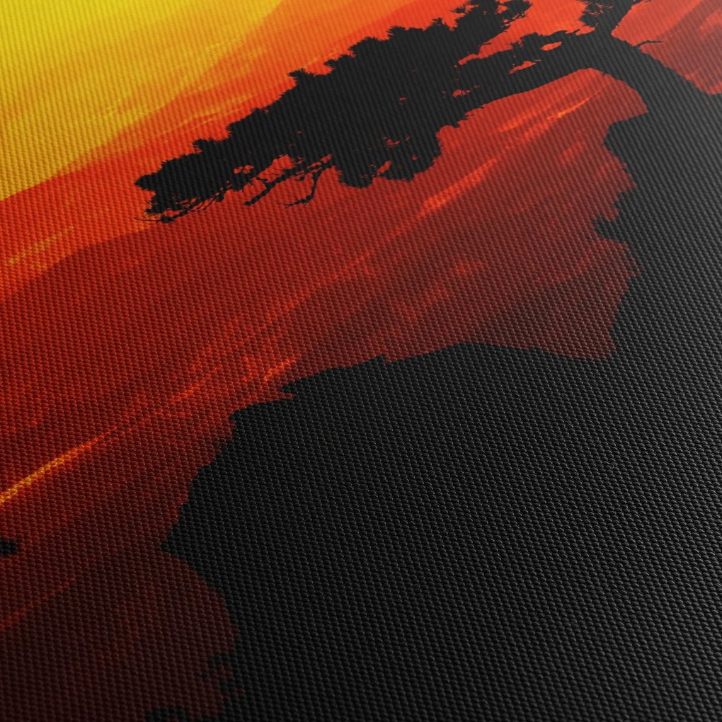 Kép - naplemente (órával) (90x30 cm)
