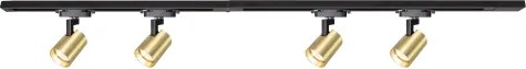 BRILAGI - Spotlámpa sínes rendszerhez HUSKY 4xGU10/10W/230V fekete/arany
