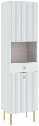 Üveges Vitrin Fehér Színben. VIENA