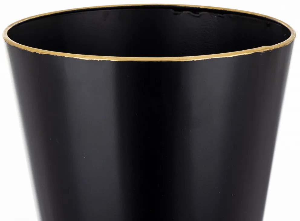 Antikolt design Váza XL fém fekete 95x25,5x25,5cm