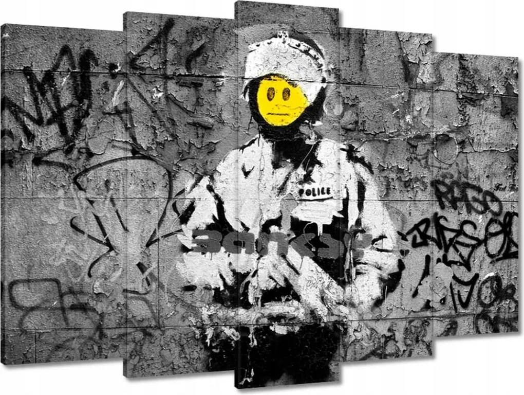 Vászonkép 70x50 Banksy Smiley