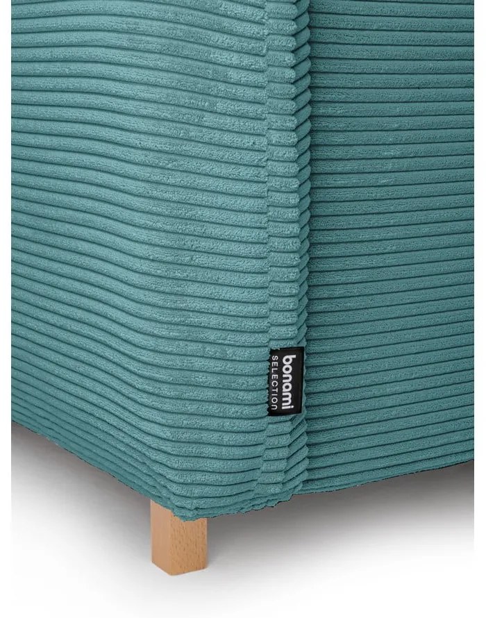 Türkiz kordbársony kinyitható sarokkanapé (variálható) Tori – Bonami Selection