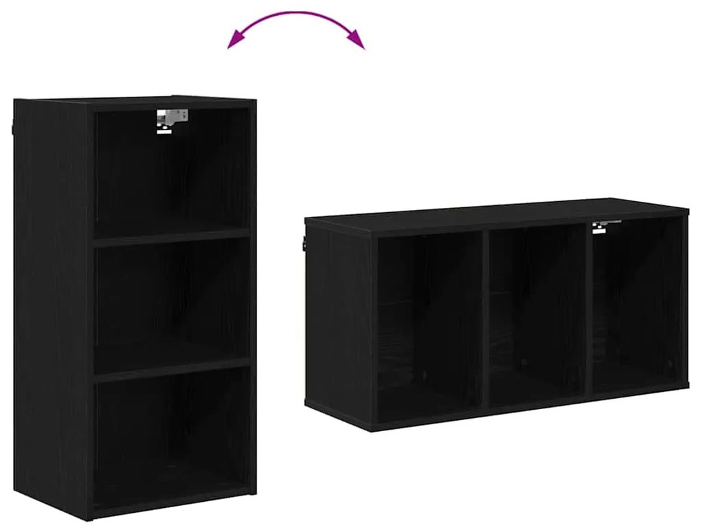 Függő szekrény Riga Fekete tölgy 40 x 29,5 x 80 cm Faanyag