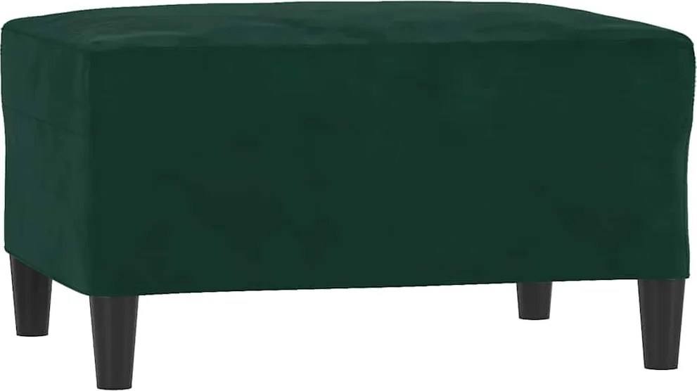 vidaXL sötétzöld bársony lábzsámoly 70x55x41 cm