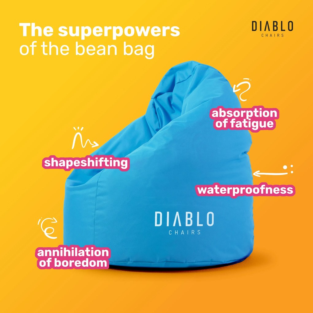 Diablo Chairs gyerekpuff: Kék