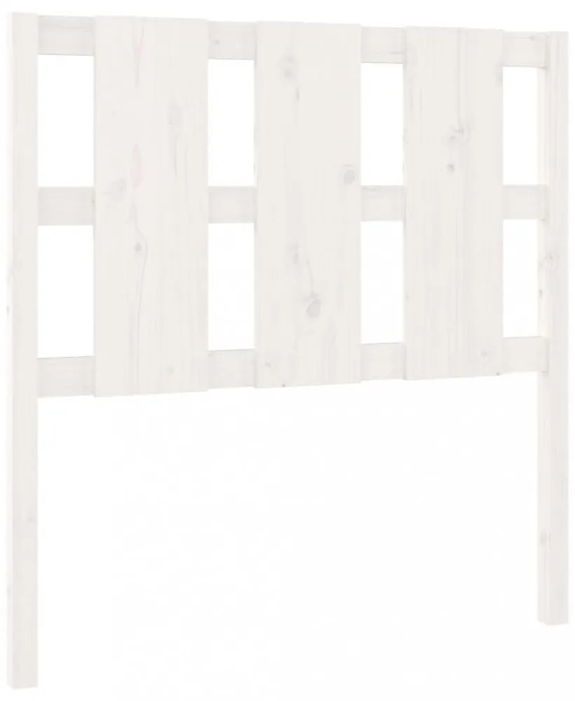 fehér tömör fenyőfa ágyfejtámla 105,5x4x100 cm