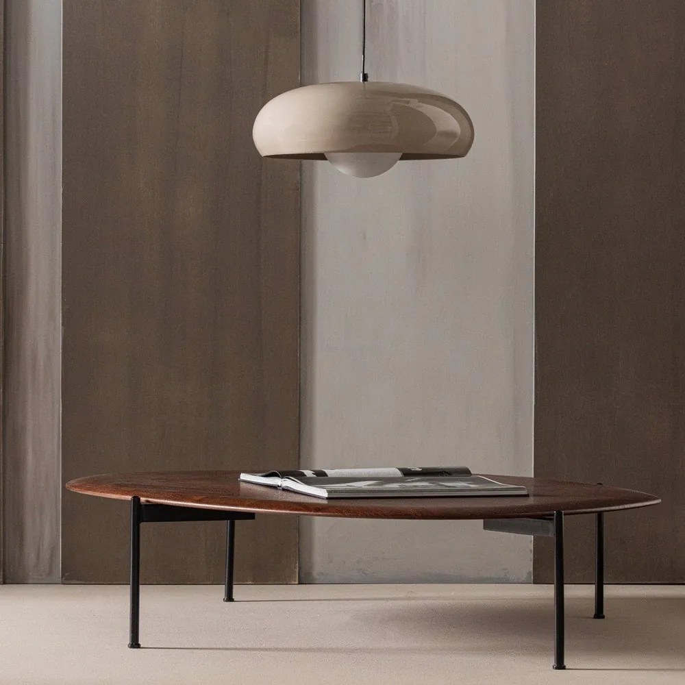 Sötét natúr színű dohányzóasztal 97x121 cm Kota – WOOOD