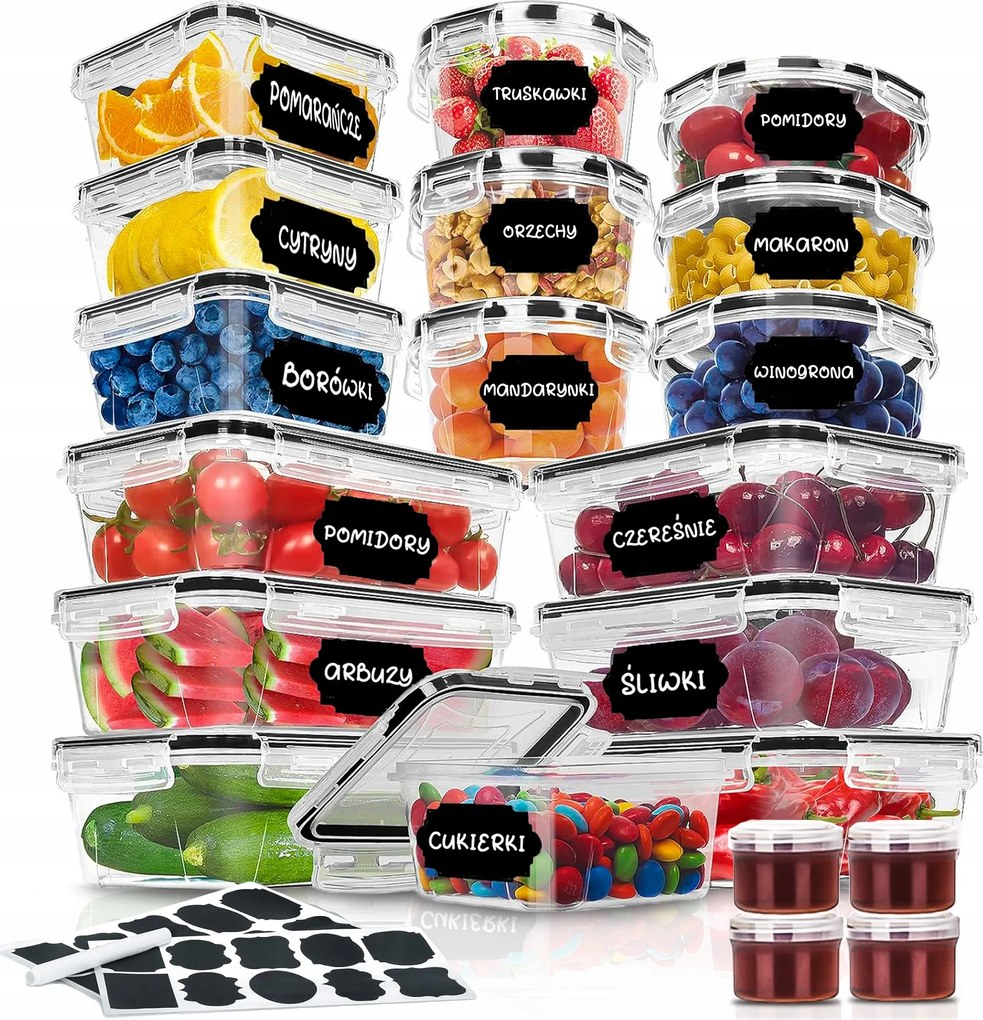 20db-os Lunchbox Ételtároló Doboz Légmentesen Záródó Készlet Ingyenes Ajándékok