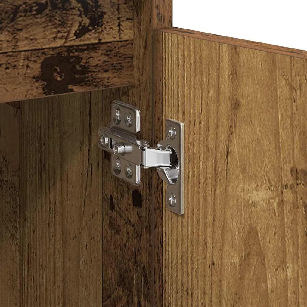 Széf fiókkal Öreg fa 60 x 35 x 70 cm Műszaki fa és vas