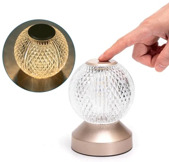 Aigostar-LED Dimmelhető újratölthető lámpa LED/1W/5V 2700/4000/6500K 1800mAh 13,5cm