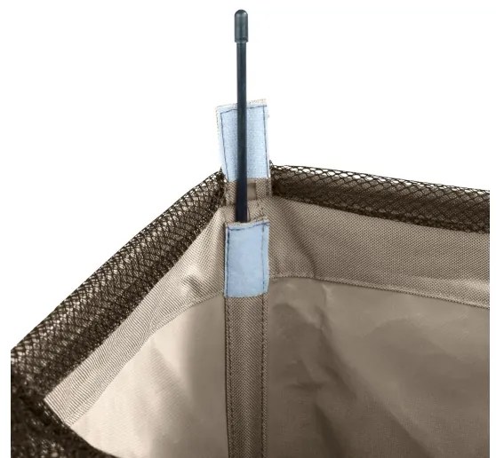 WENKO 3450113100 - CORNO szennyeskosár, 18,5 x 60 cm, bézs/fekete