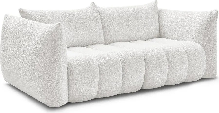 Fehér buklé kanapé 234 cm Azra – Bobochic Paris