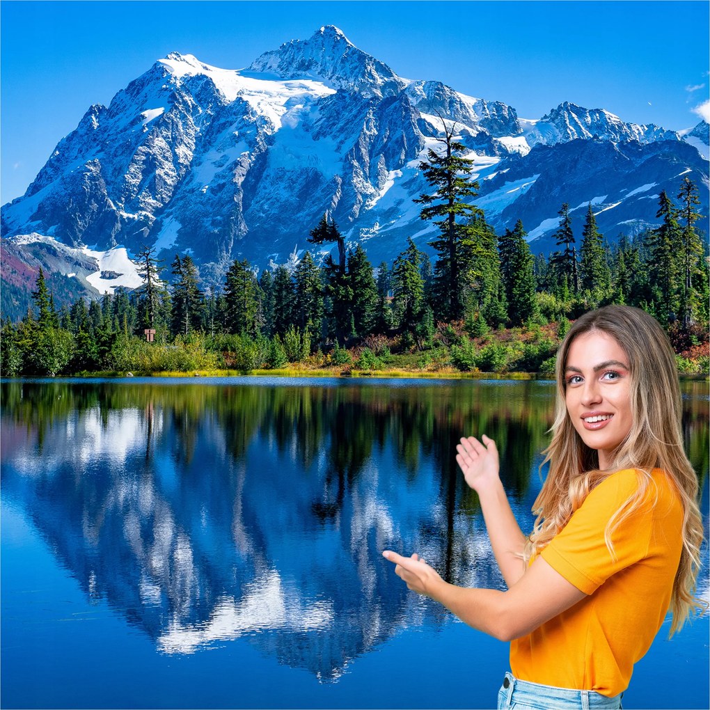 3D fotótapéta Nappali Hálószoba Hegyek Erdő Természet Tájkép 294x260 F GLNK07