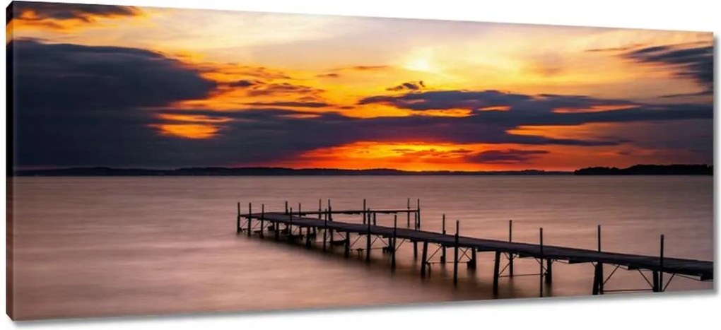 Vászonkép 100x40 Nyugati tó móló