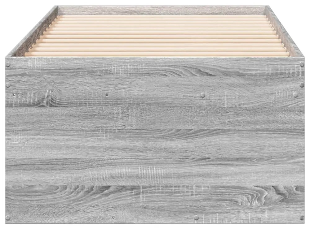 szürke sonoma kanapéágy fiókkal matrac nélkül 90x190 cm