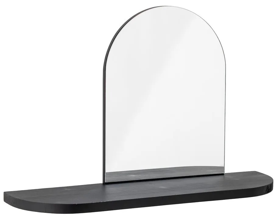 Fali tükör polccal, tömörfa kerettel 72x48 cm Annlie – Bloomingville