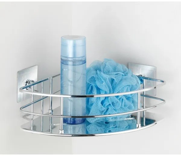 WENKO 23856800-Polc TURBO-LOC QUADRO ED. 27,5x19,3 cm rozsdamentes acél/fényes króm