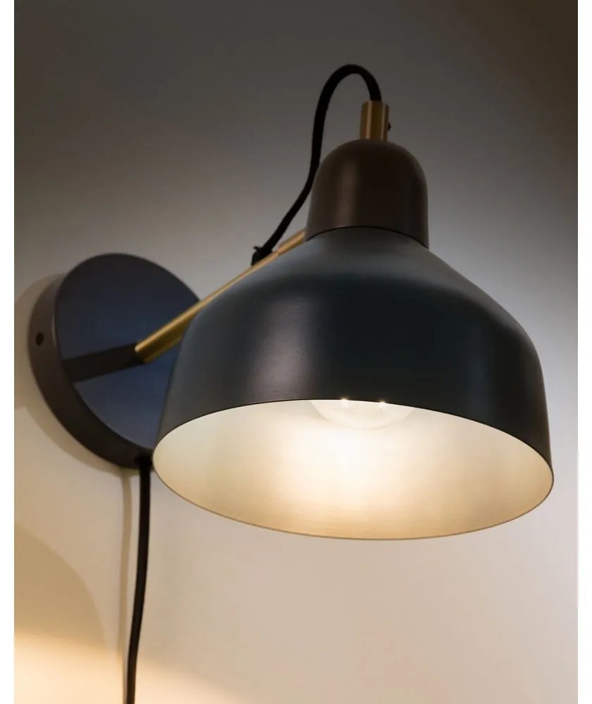 Petróleum színű fali lámpa Olimpia – Kave Home