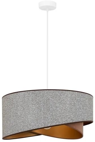 Brilagi - LED Csillár zsinóron LYRA 1xE27/15W/230V szürke/krémes/arany