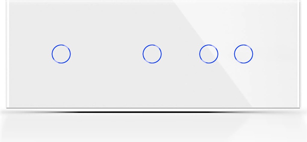 Érintőkapcsoló 1+1+2 Wifi Tripla Keret 4K Gombok Tuya Smart