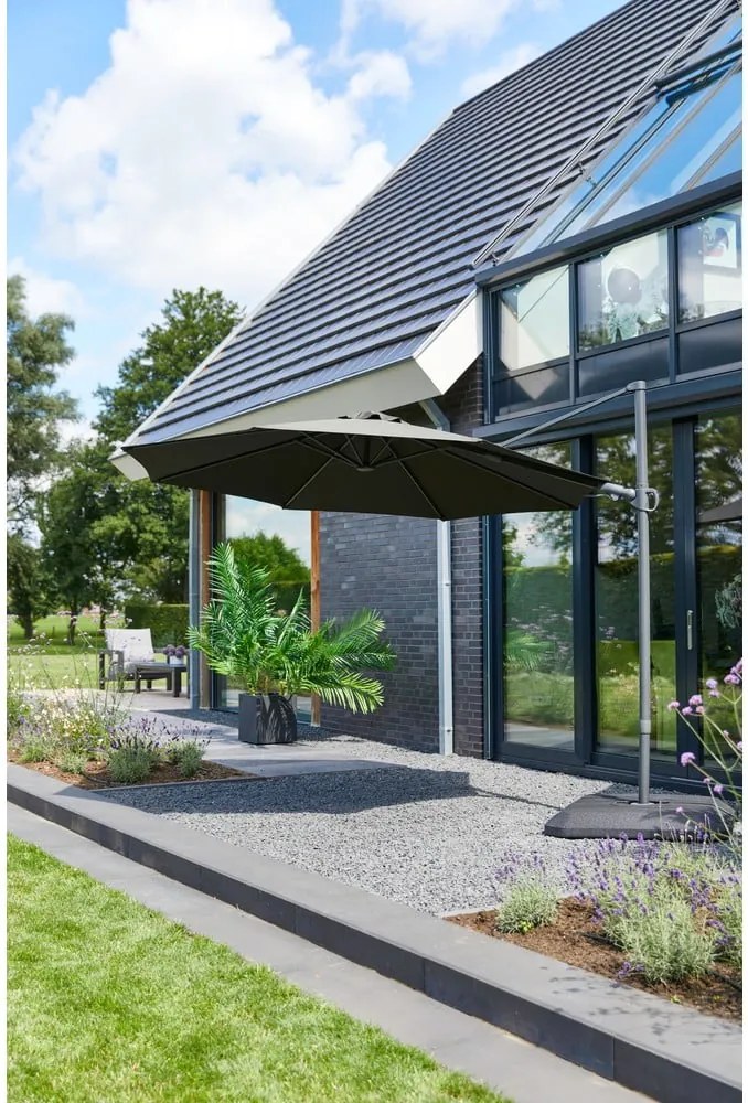 Deluxe fekete napernyő, ø 350 cm - Hartman