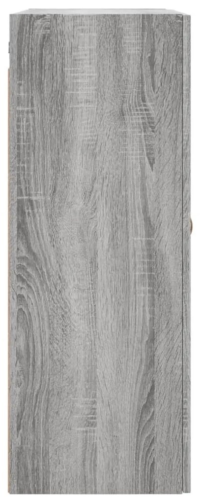 2 db szürke sonoma színű fali szekrény 69,5 x 34 x 90 cm