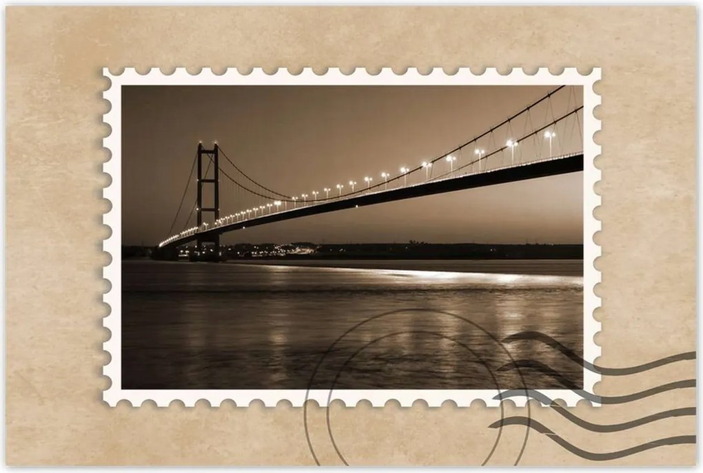 Poszterek 120x80 Szépia stílusú fotó híd