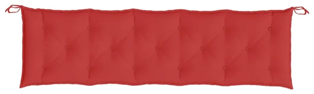 piros oxford szövet kerti padpárna 180 x 50 x 7 cm